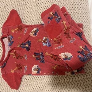 Bamboo Lama Lama Red Pajama Set 2-3T